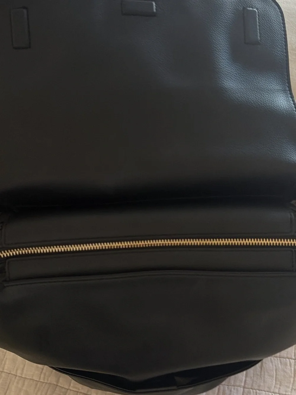 Mina Baie Black Leather-Effect Women's Backpack